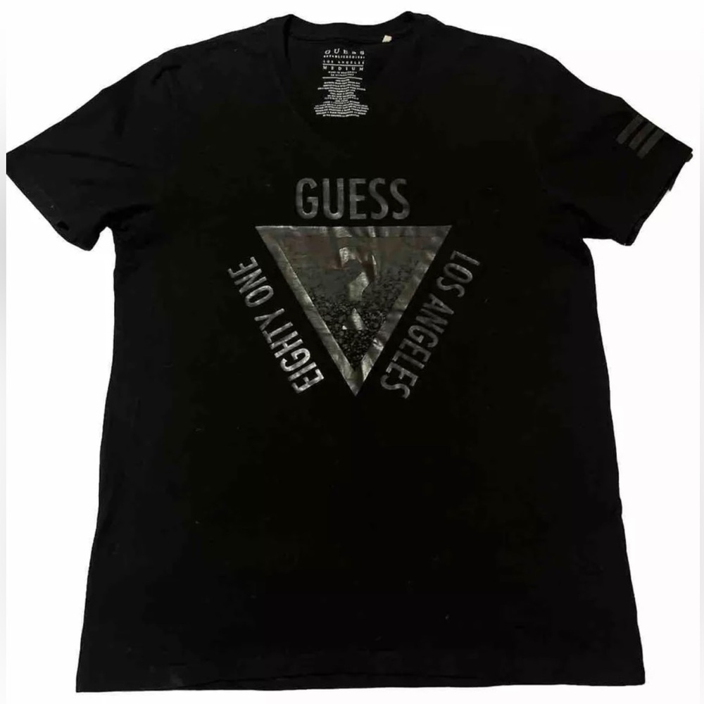 GUESS Los Angeles Men’s Short Sleeve T-Shirt Size MEDIUM Black Cotton